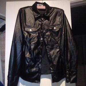 Black leather top brand new never worn.